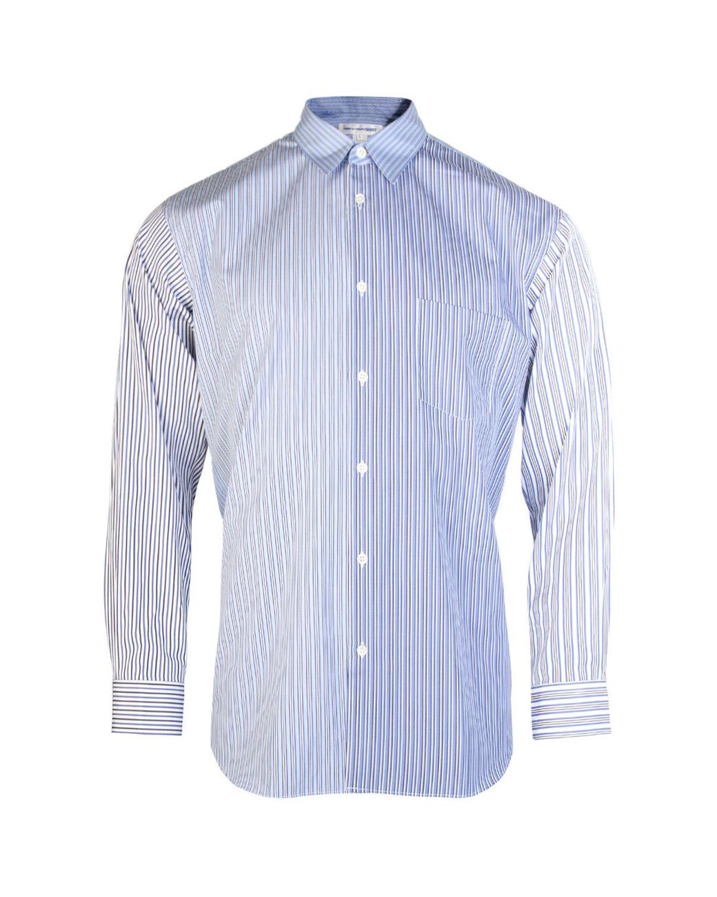 Comme des Garçons Cdg Shirt Forever Striped Long Sleeve Shirt in Blue ...
