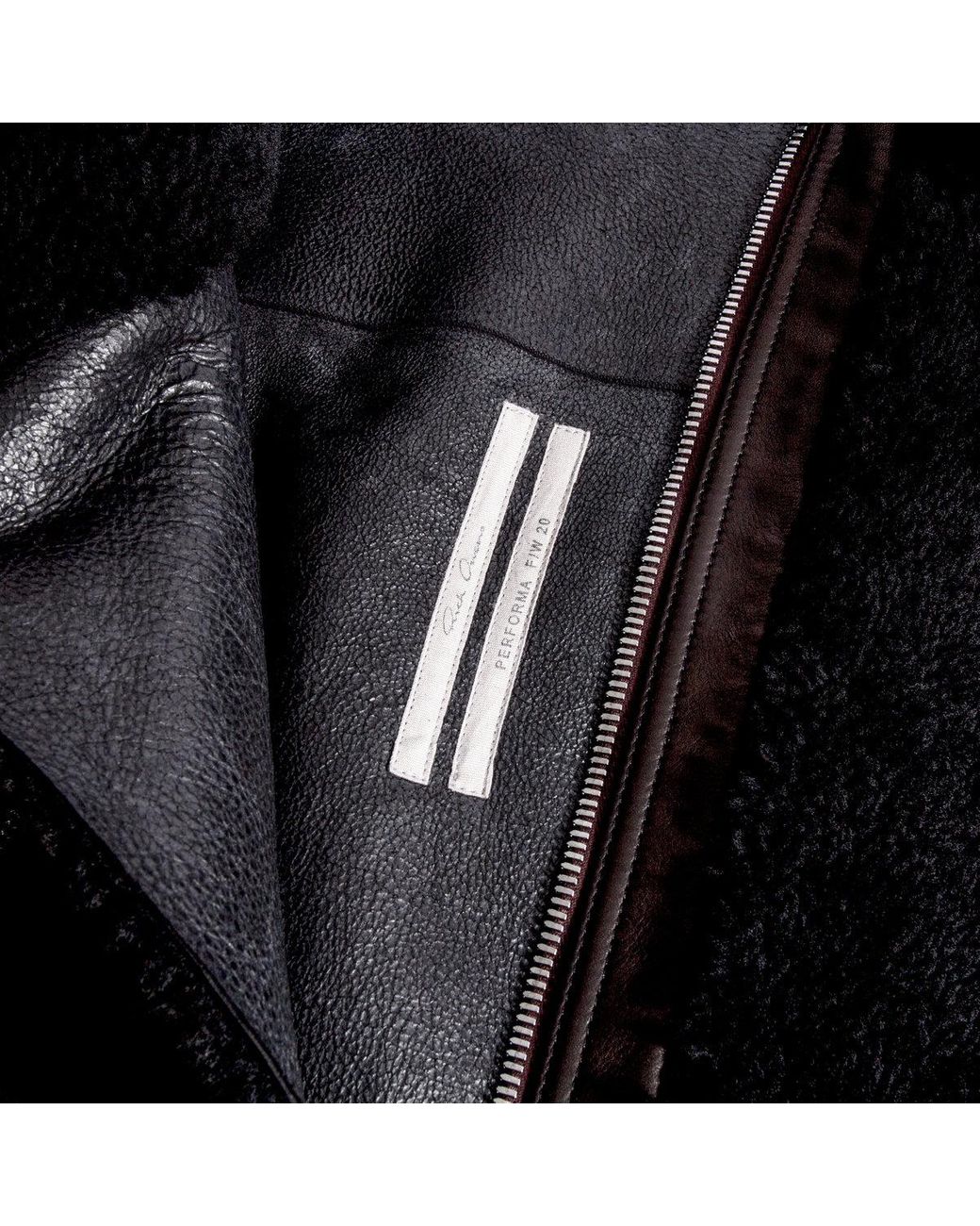 Rick Owens Men's Black Shearling Bauhaus Jacket