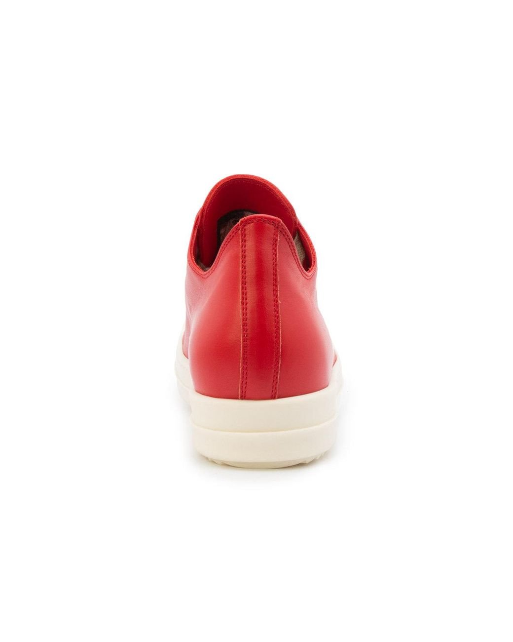 Rick Owens Size 35 2021 Red leather Ramones low top sneakers new