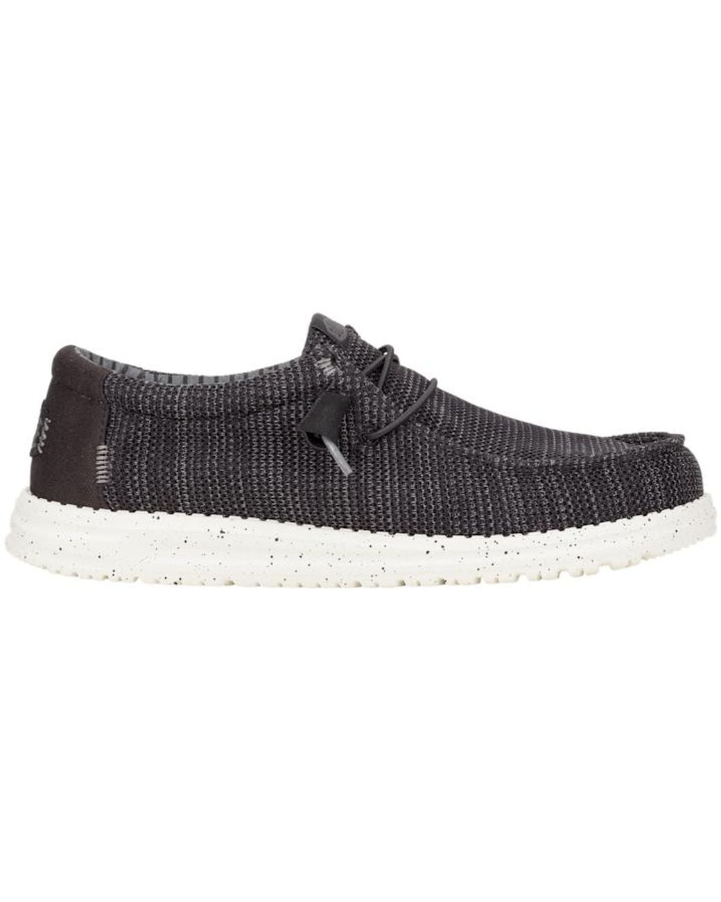 HeyDude Black Wally Stretch Sox for men