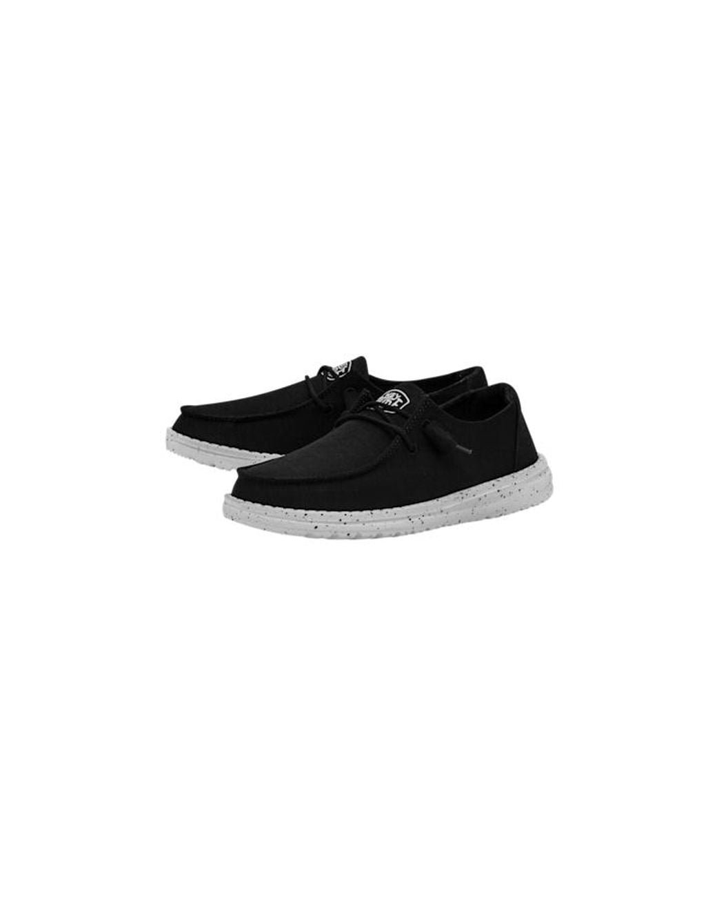 HeyDude Black Wendy Slub Canvas