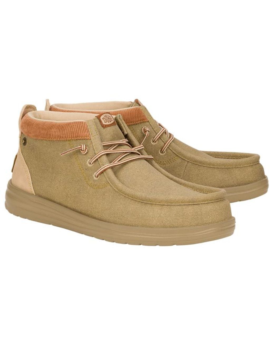 HeyDude Black Wally Mid Gripr Workwear for men
