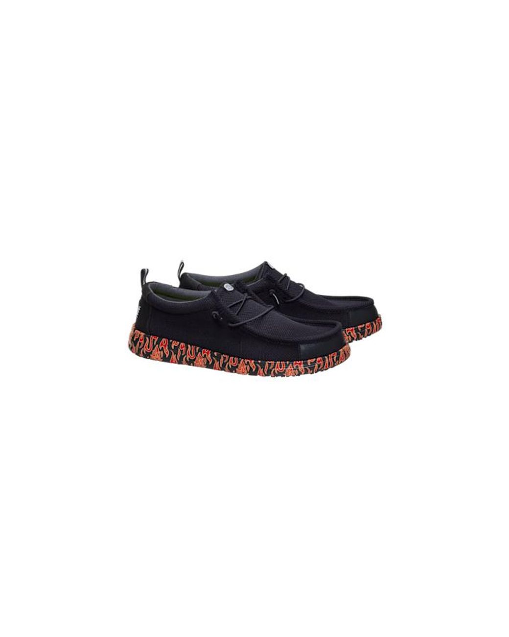 HeyDude Black Wally Work Ce Flames for men