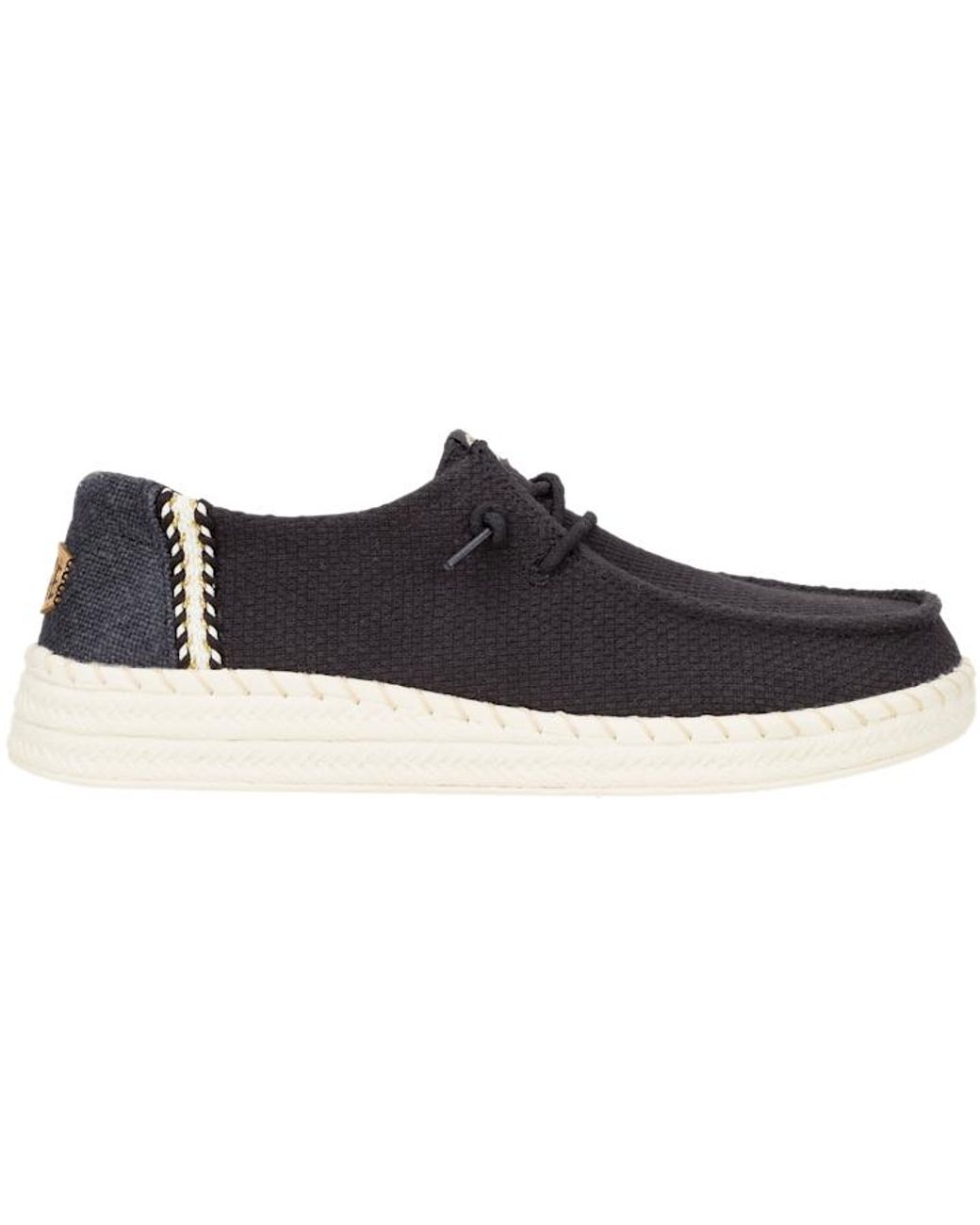 HeyDude Black Wendy Espadrille Woven
