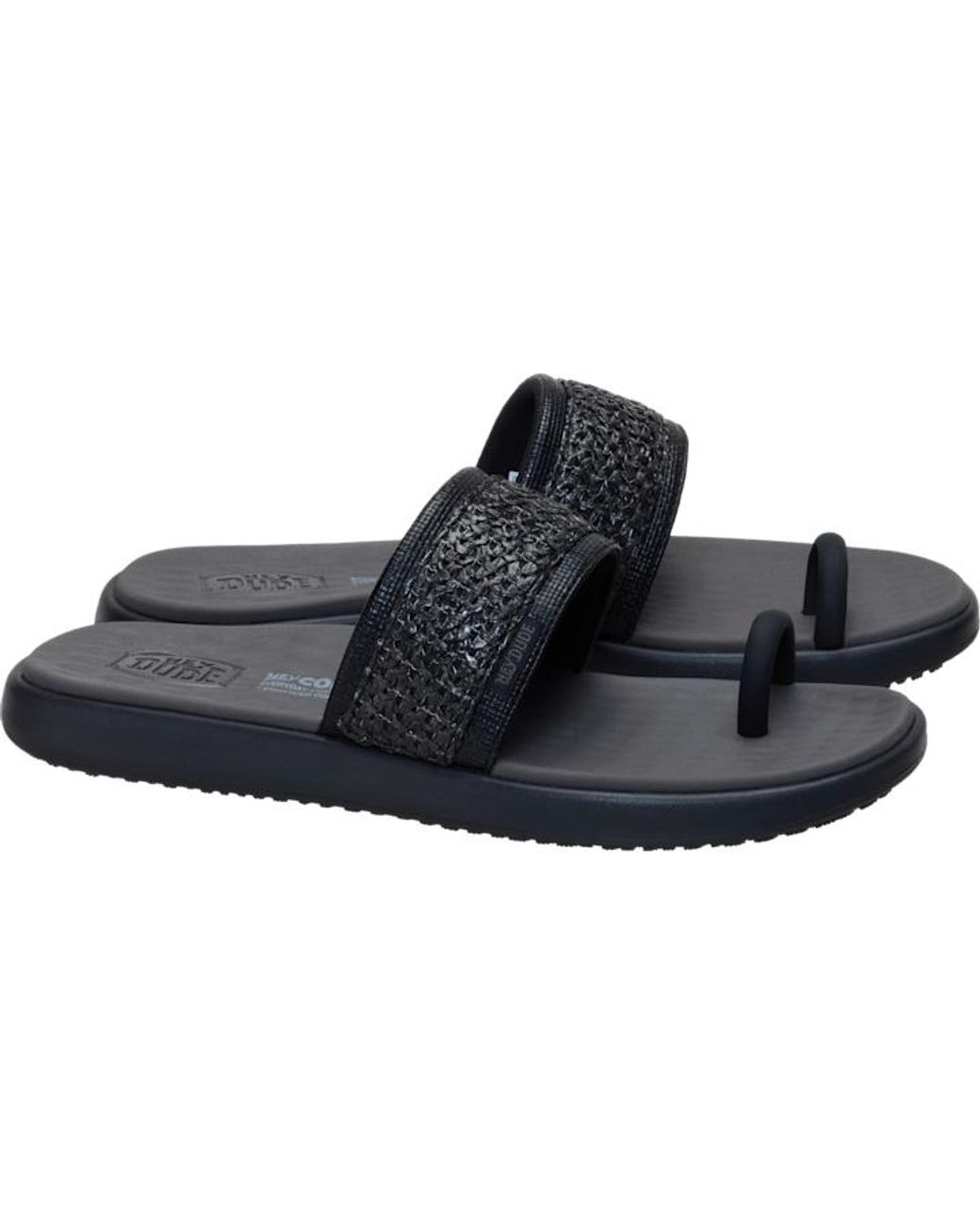 HeyDude Black Maui Breeze Toe Loop