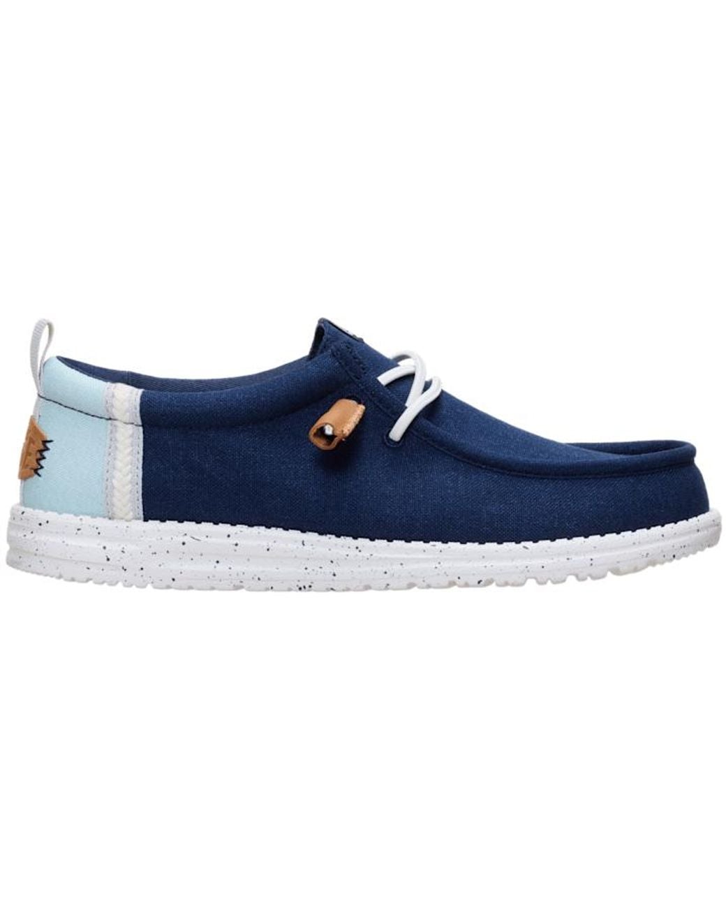 HeyDude Black Wally Craft Linen for men
