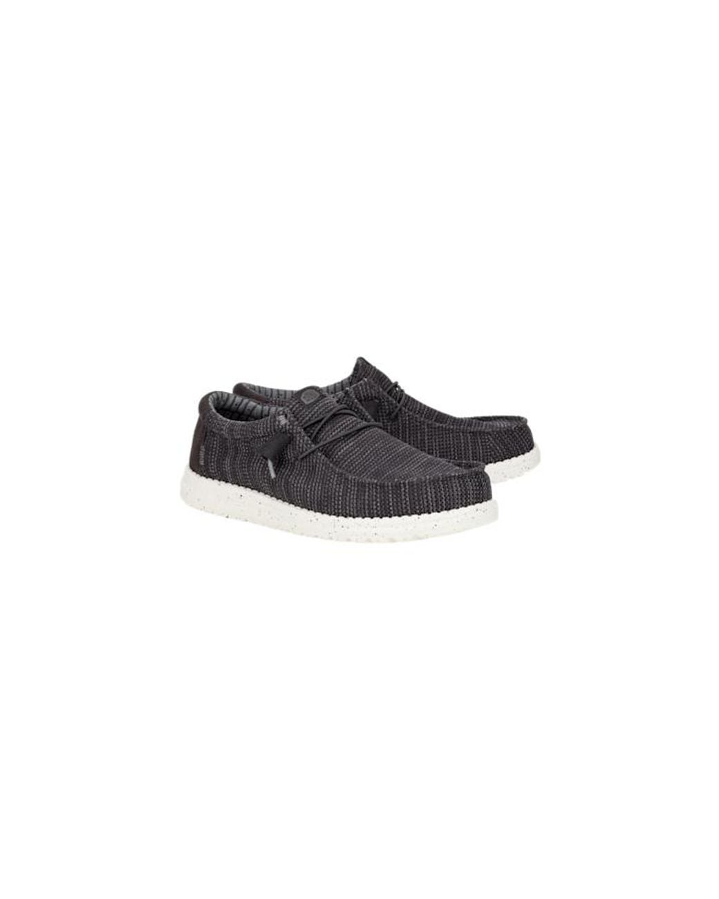 HeyDude Black Wally Stretch Sox for men