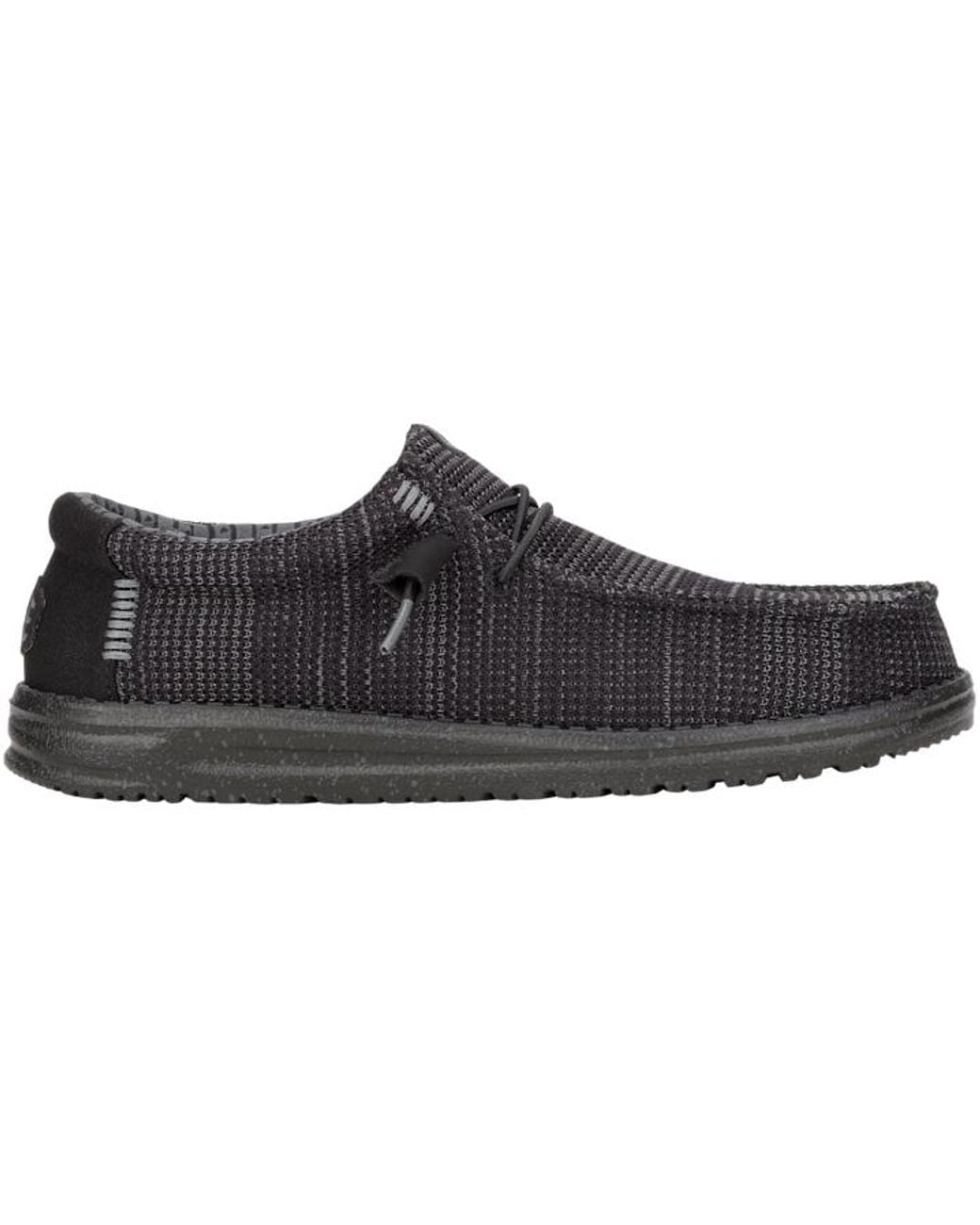 HeyDude Black Wally Stretch Sox for men