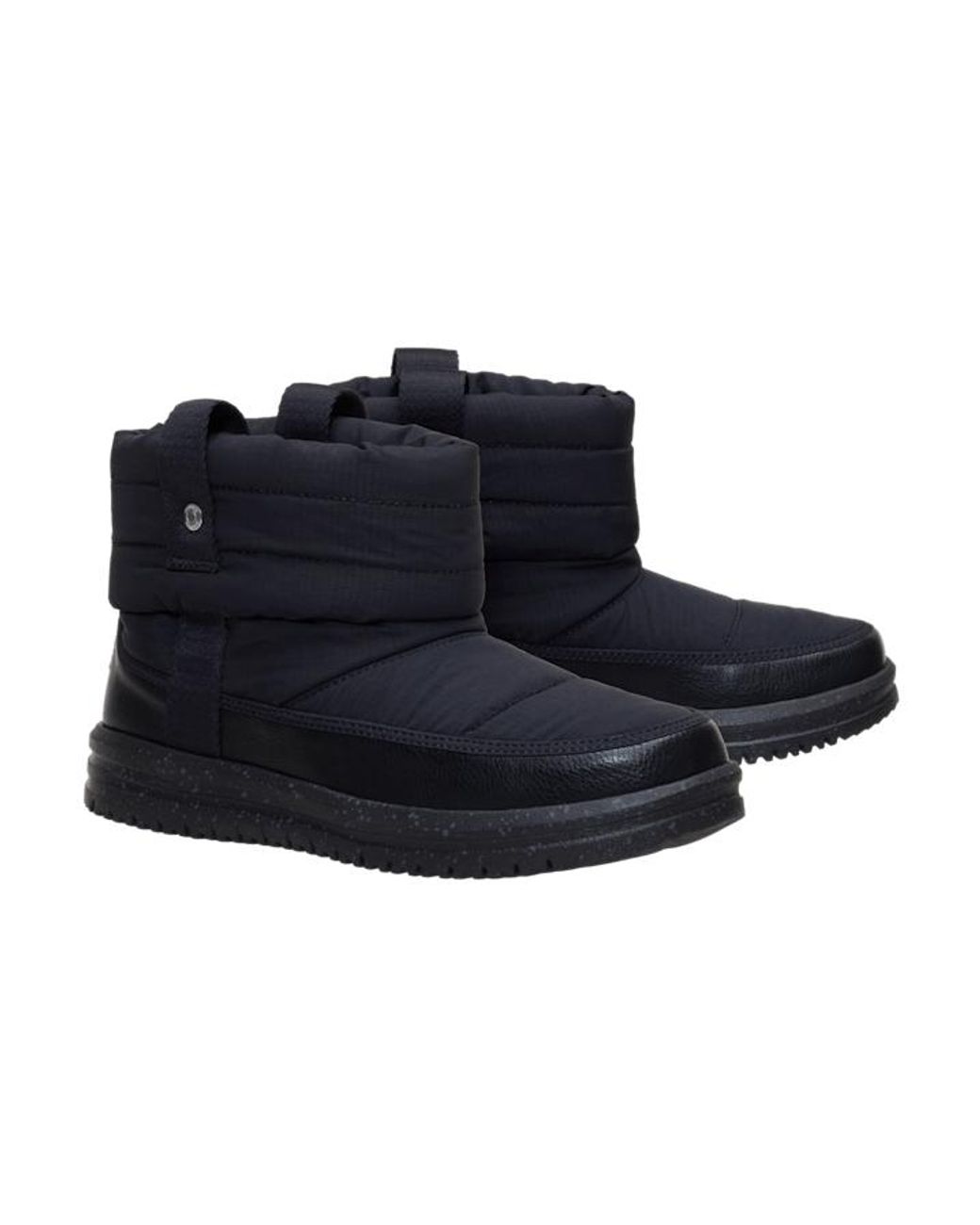 HeyDude Black Camden Cuff Nylon Quilt