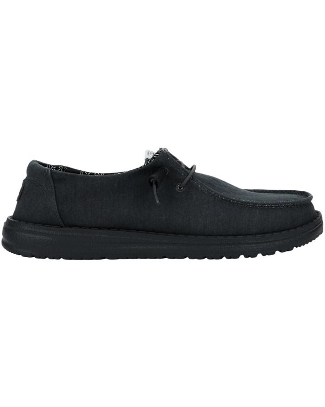 HeyDude Black Wendy Stretch Canvas