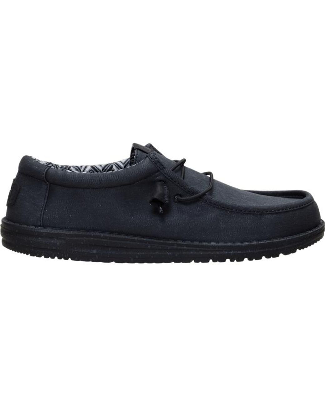 HeyDude Black Wally Stretch Canvas for men