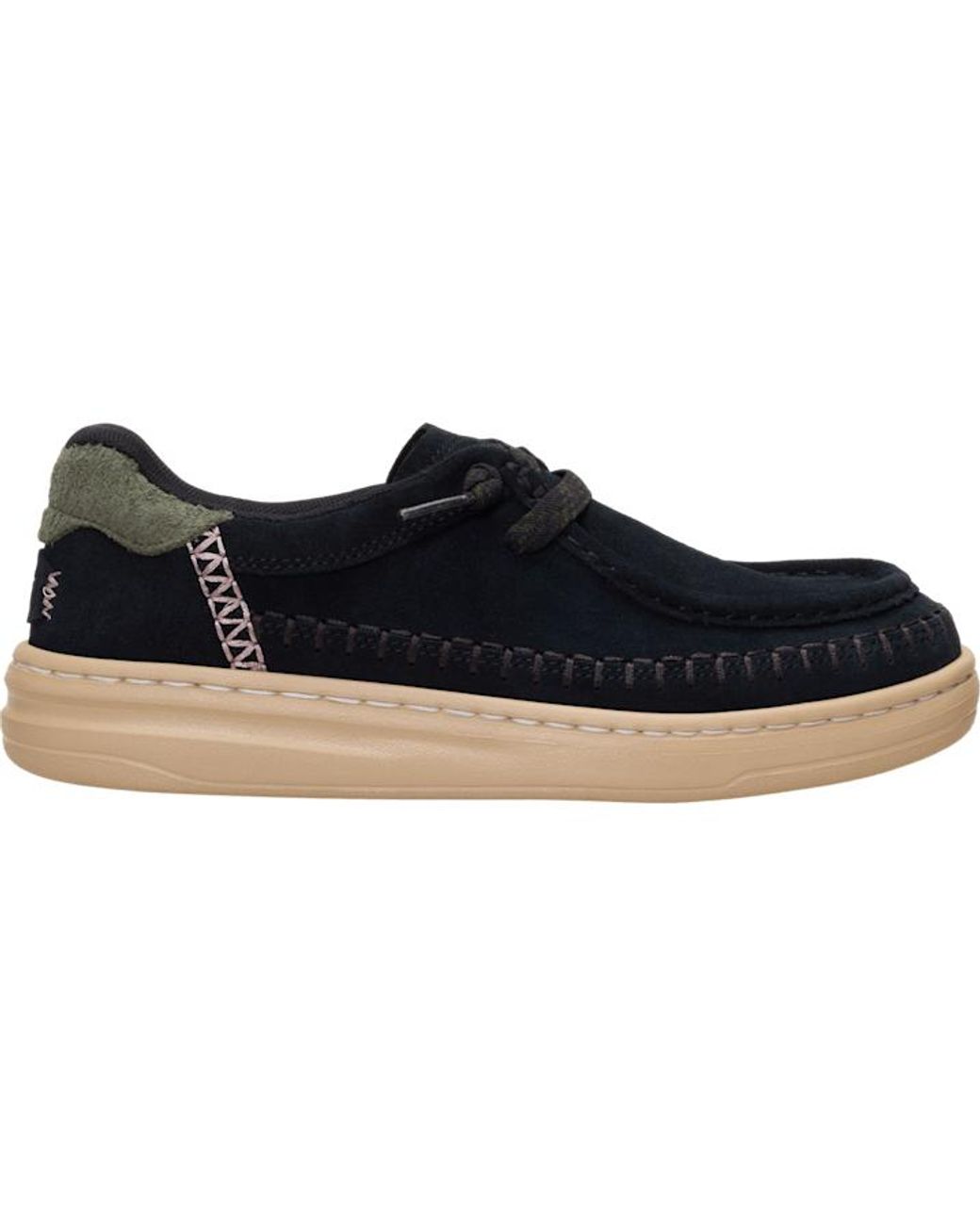 HeyDude Black Harper Moc Crafted Suede