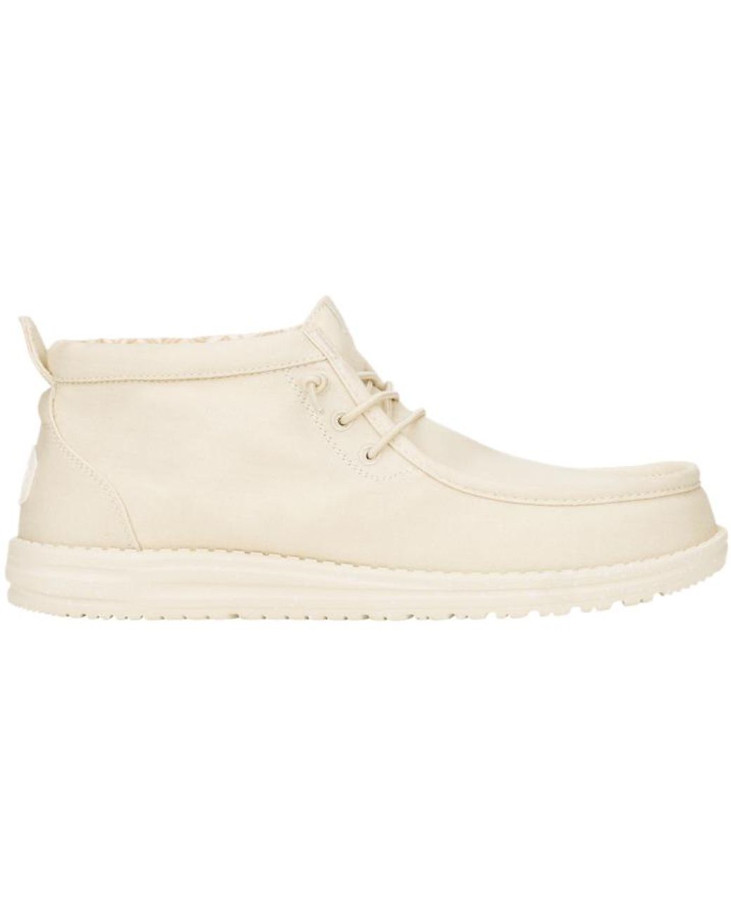 HeyDude Black Wally Mid Stretch Canvas for men