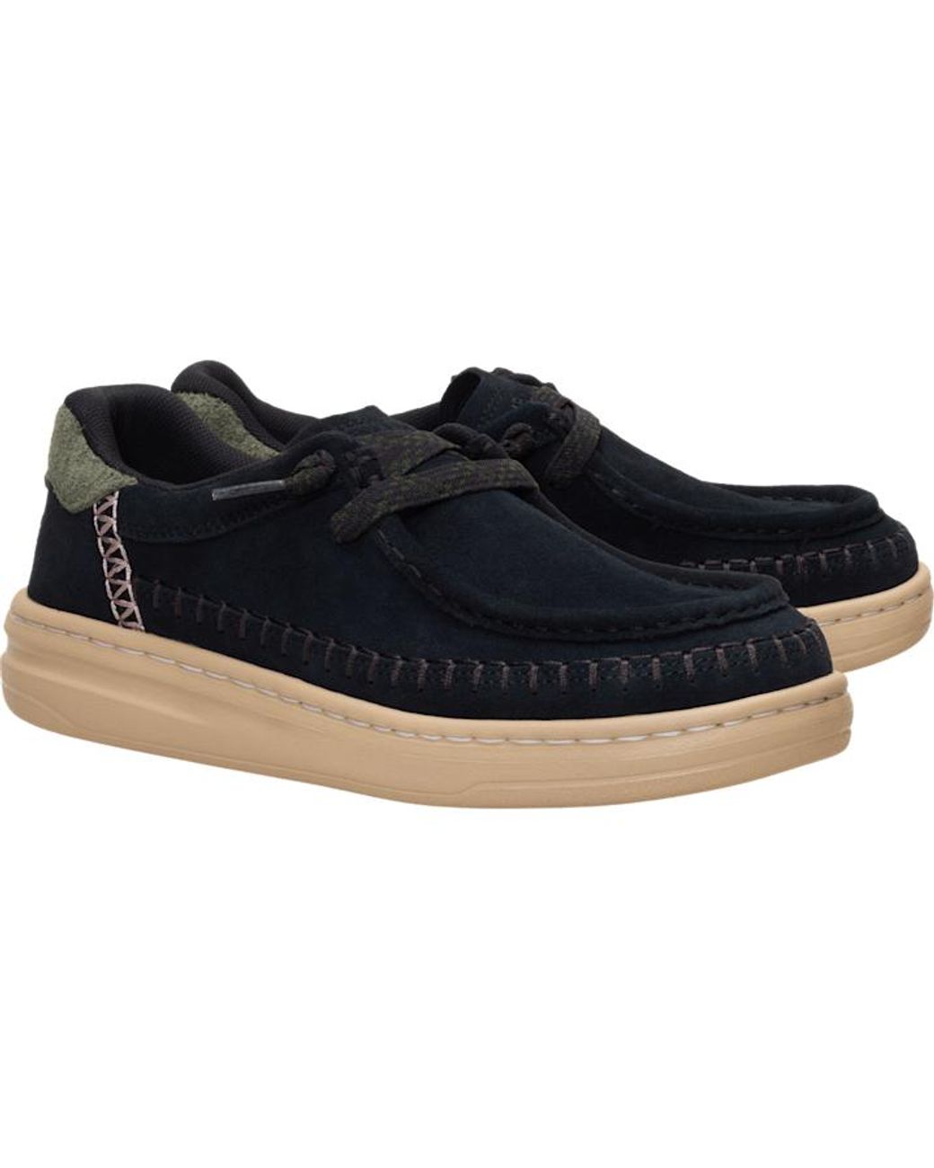 HeyDude Black Harper Moc Crafted Suede