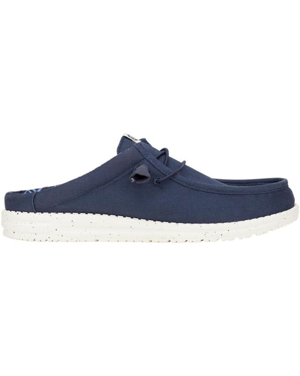 HeyDude Blue Wally Slip Stretch Canvas for men
