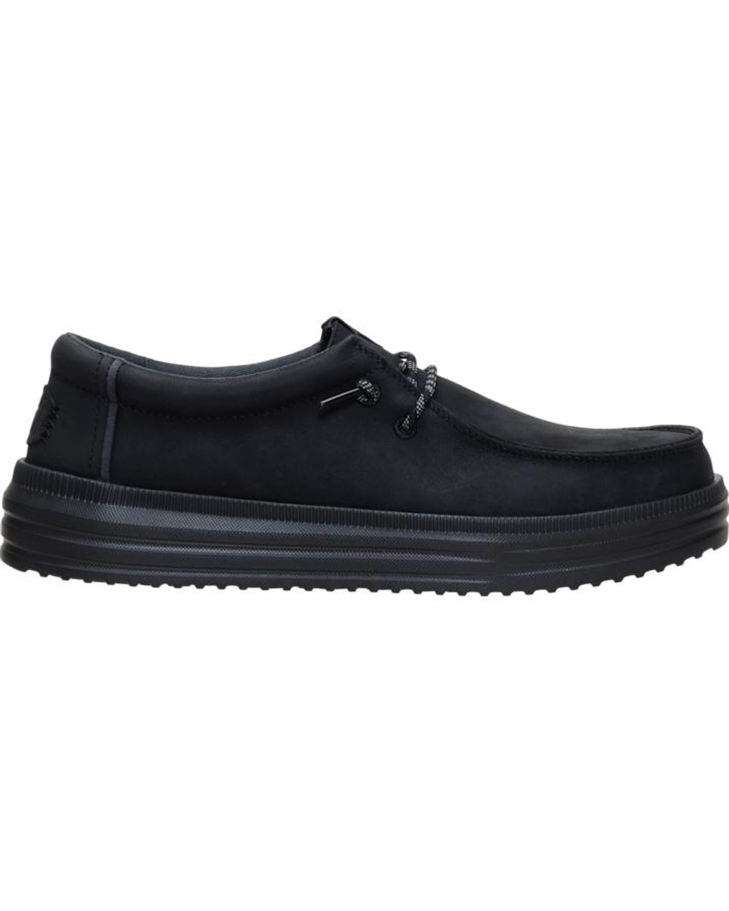 HeyDude Black Rev Tumbled Leather for men
