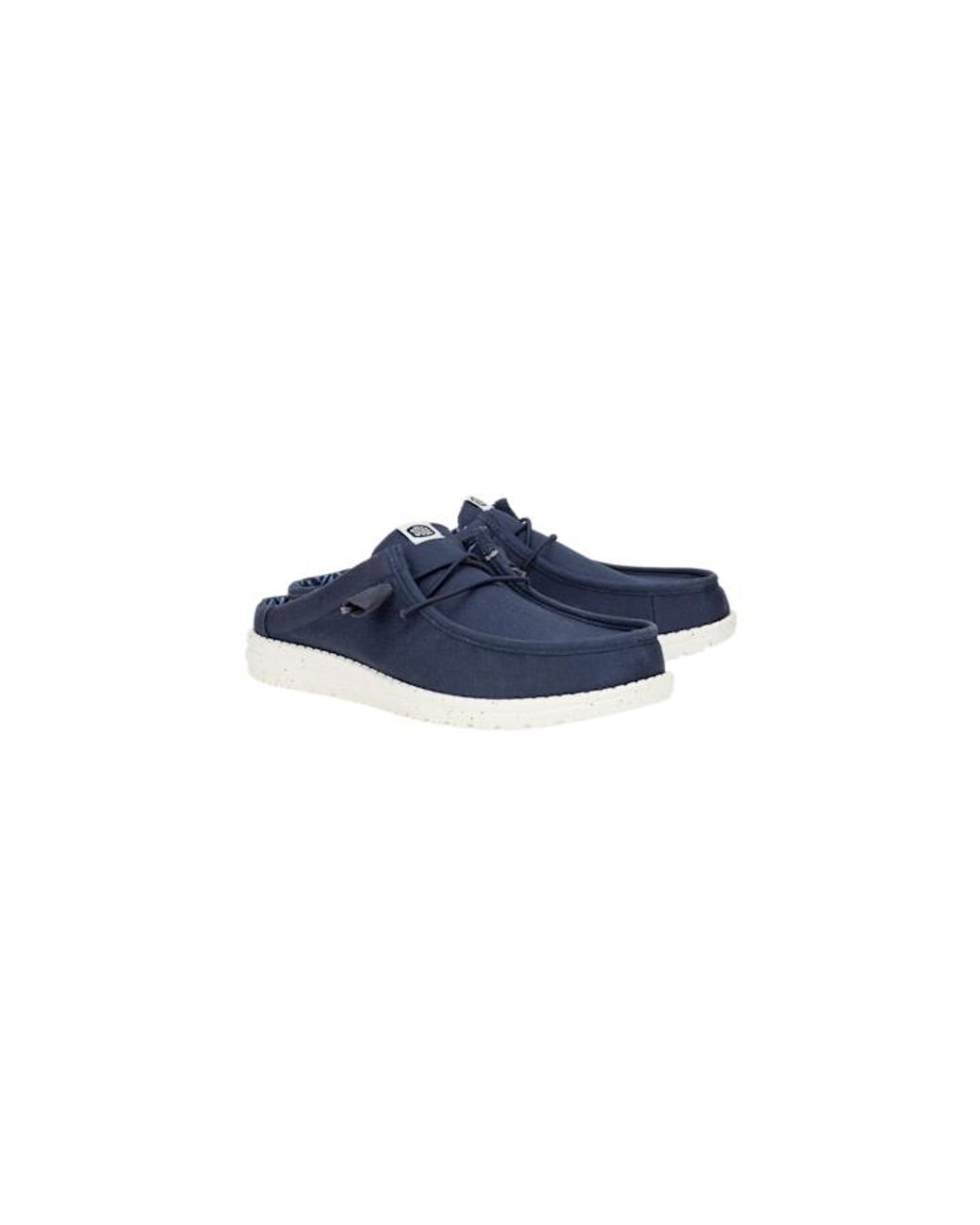 HeyDude Blue Wally Slip Stretch Canvas for men