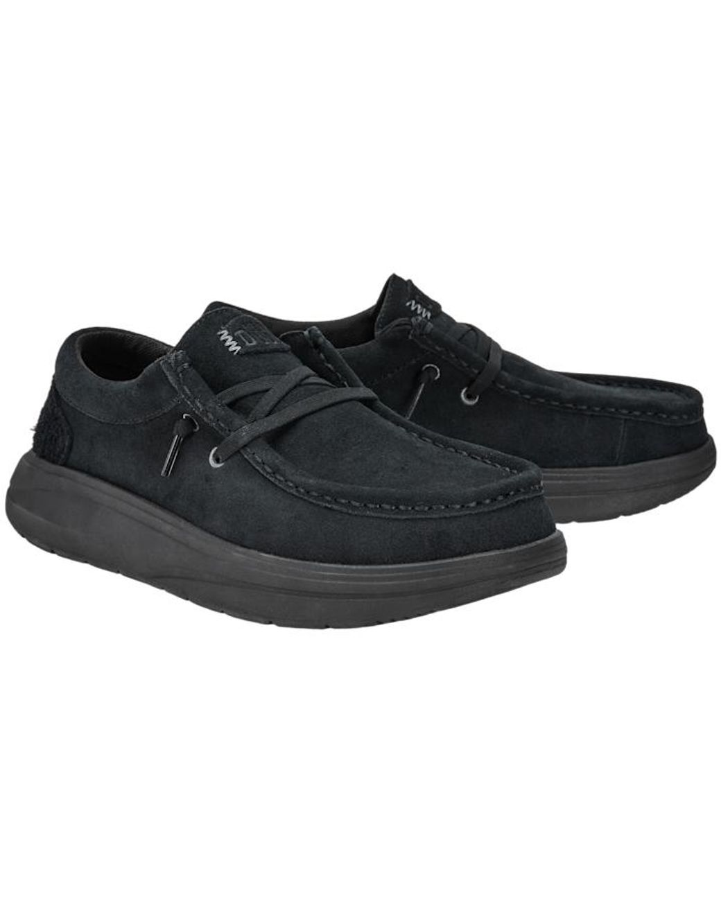 HeyDude Black Wendy Comf Suede