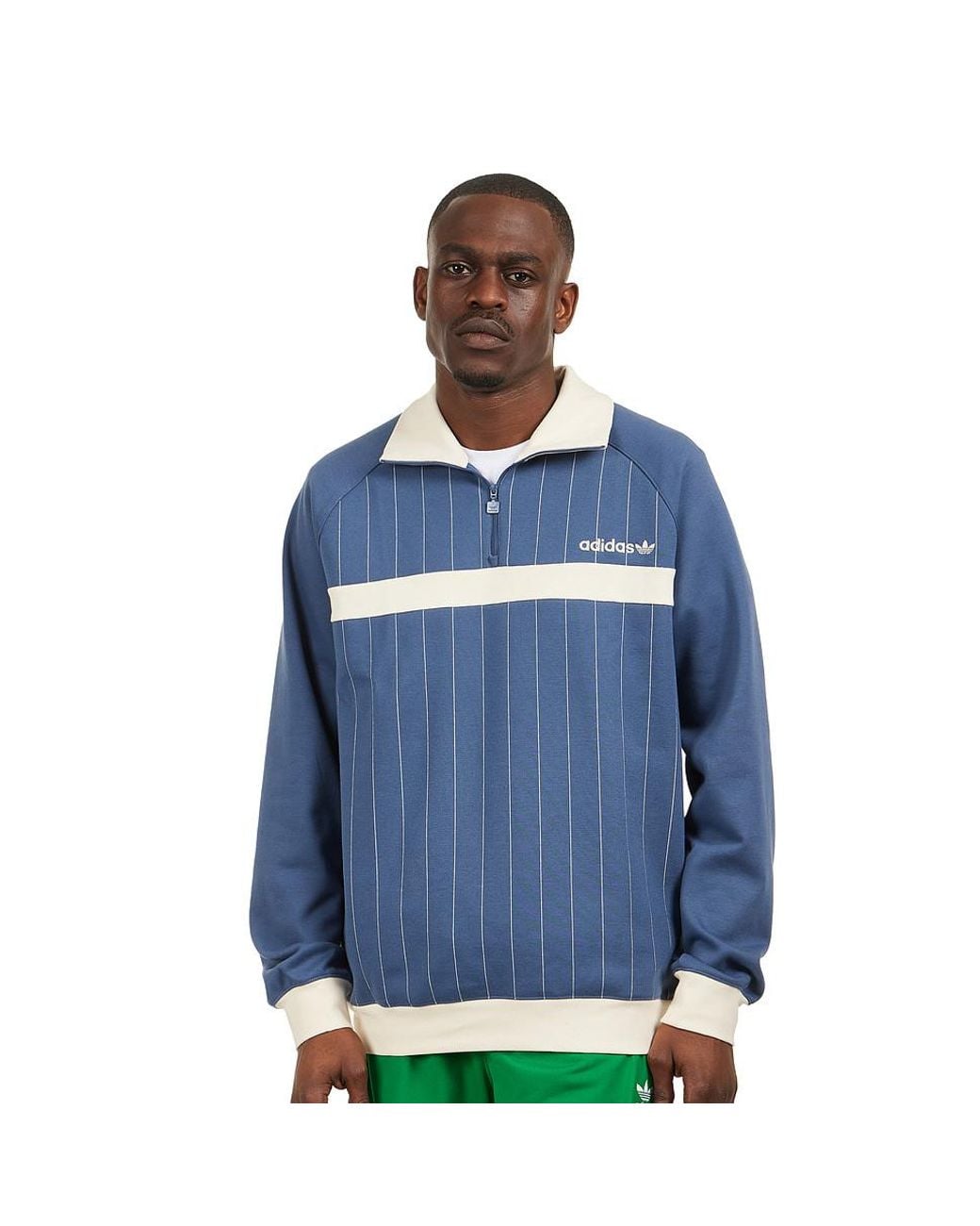 seya TRACK PULLOVER トップス adidas Premium 1/2 Zip Track Top in Blau für Herren | Lyst DE