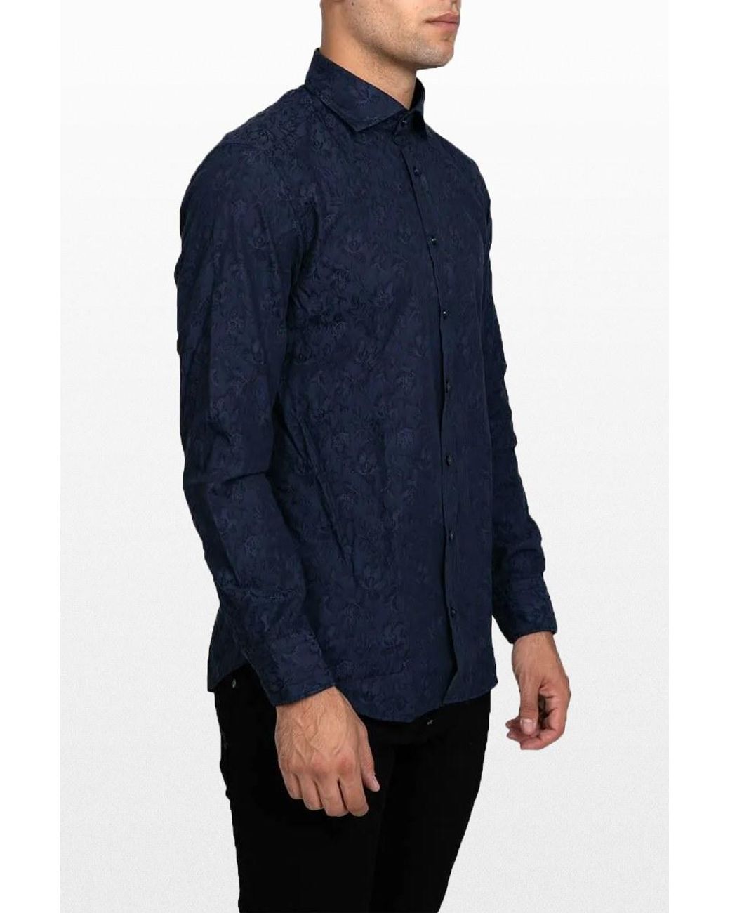 BASTONCINO Pattern Shirt in Blue für Herren