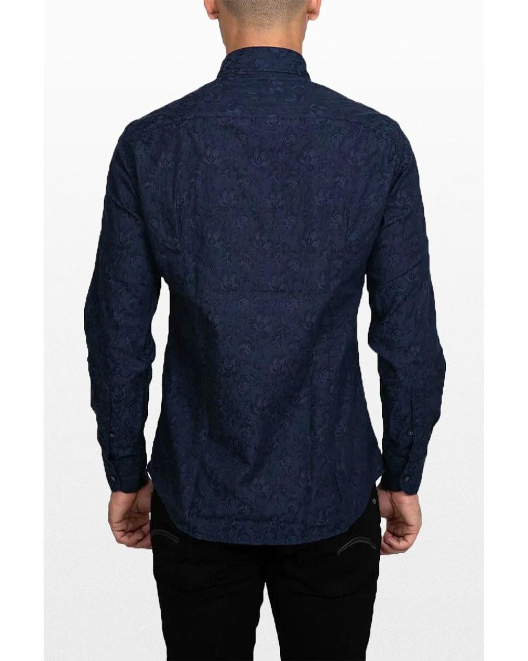 BASTONCINO Pattern Shirt in Blue für Herren
