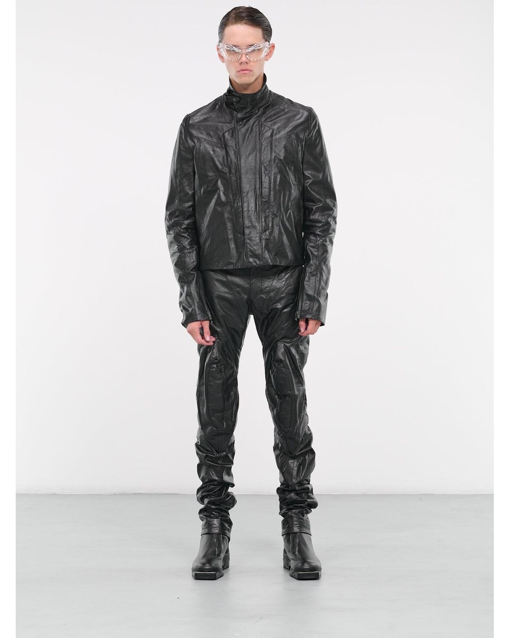 Julius Leather Biker Pants in Black for Men | Lyst