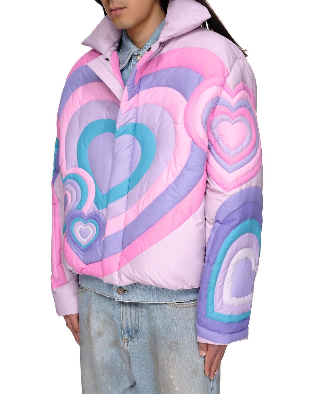 ERL Synthetic Hearts Puffer Jacket in 