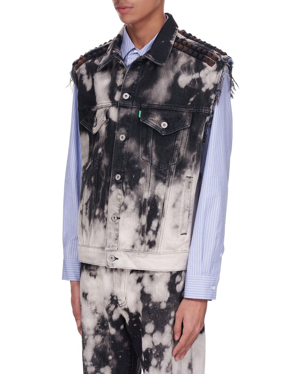 Doublet Recycled Punk Denim Vest in 