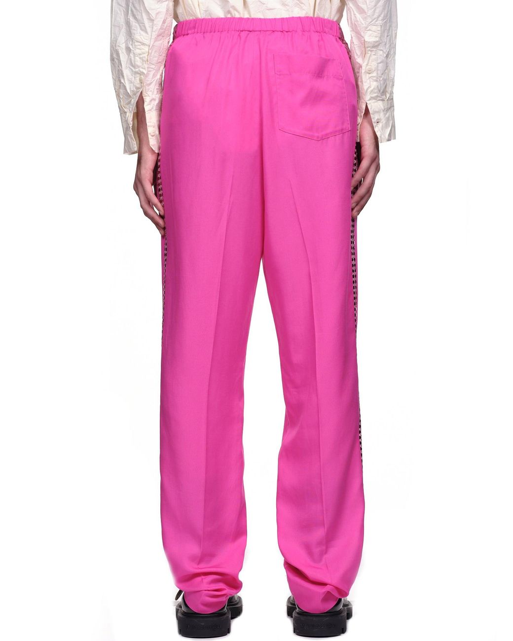 Acne Studios Pink Sequin-trim Trousers 