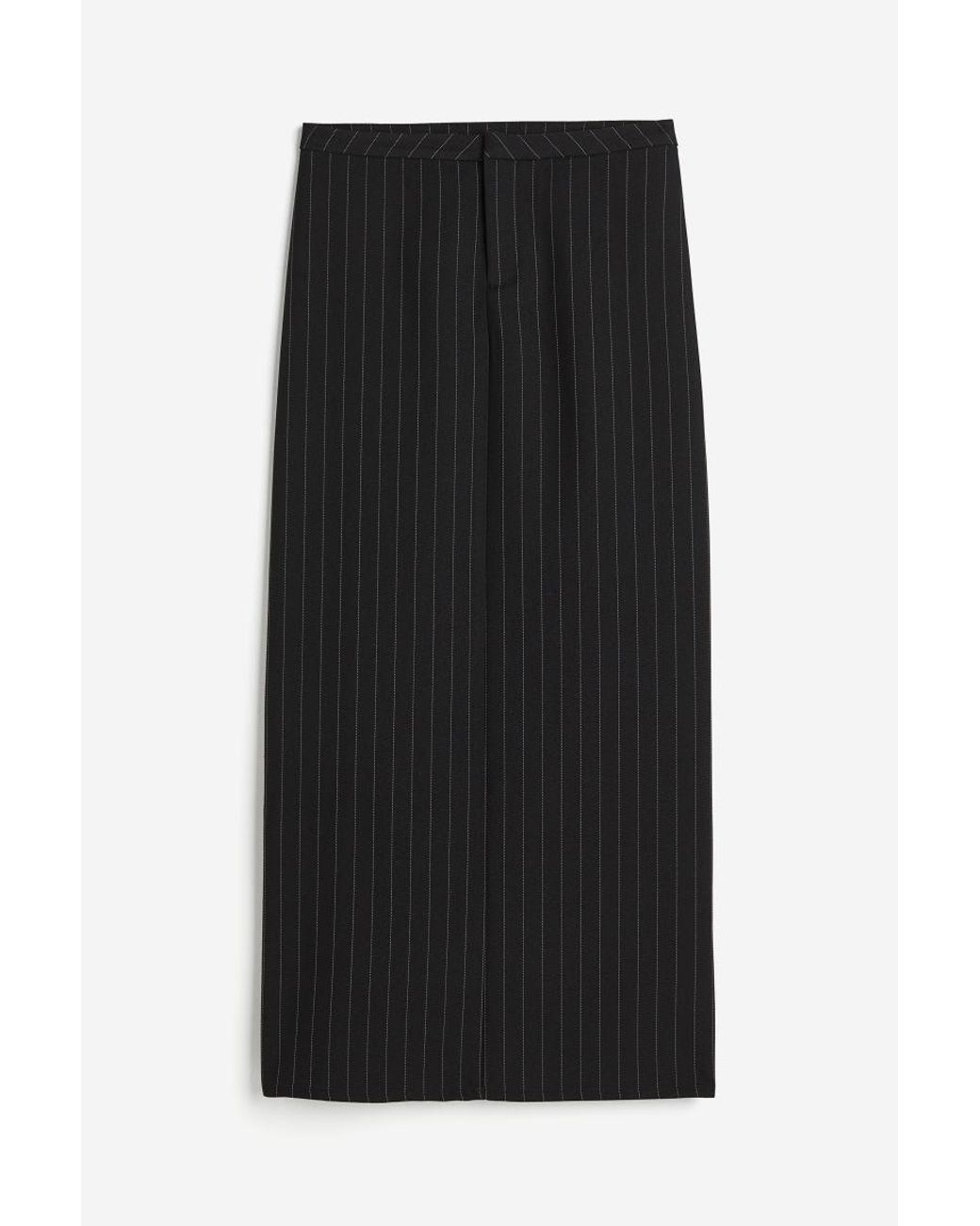 Jupe De Tailleur Maxi En Twill H M en coloris Noir Lyst