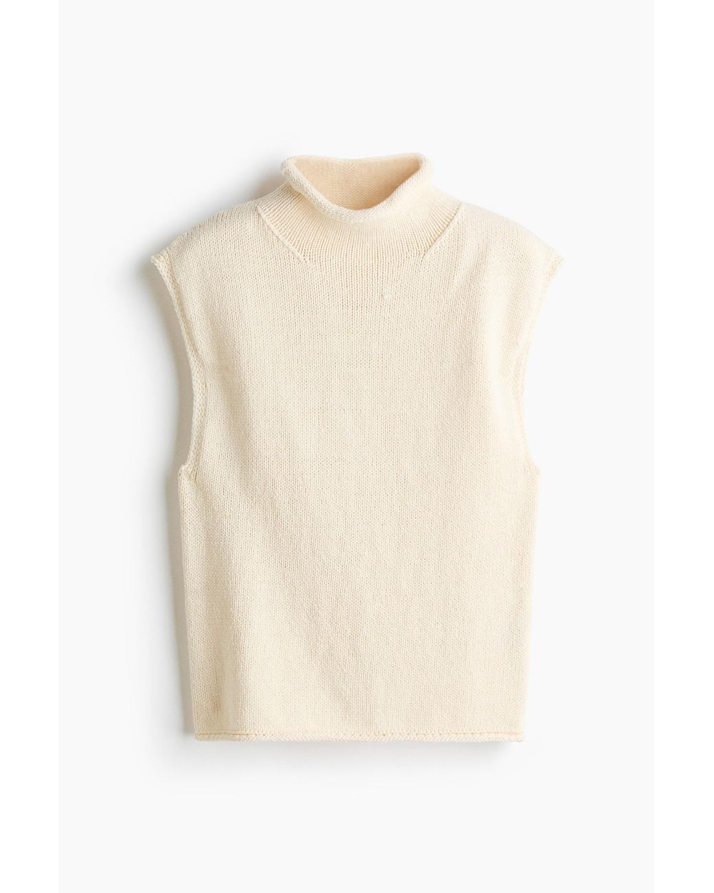 Pull sans manches à col cheminée H&M en coloris White
