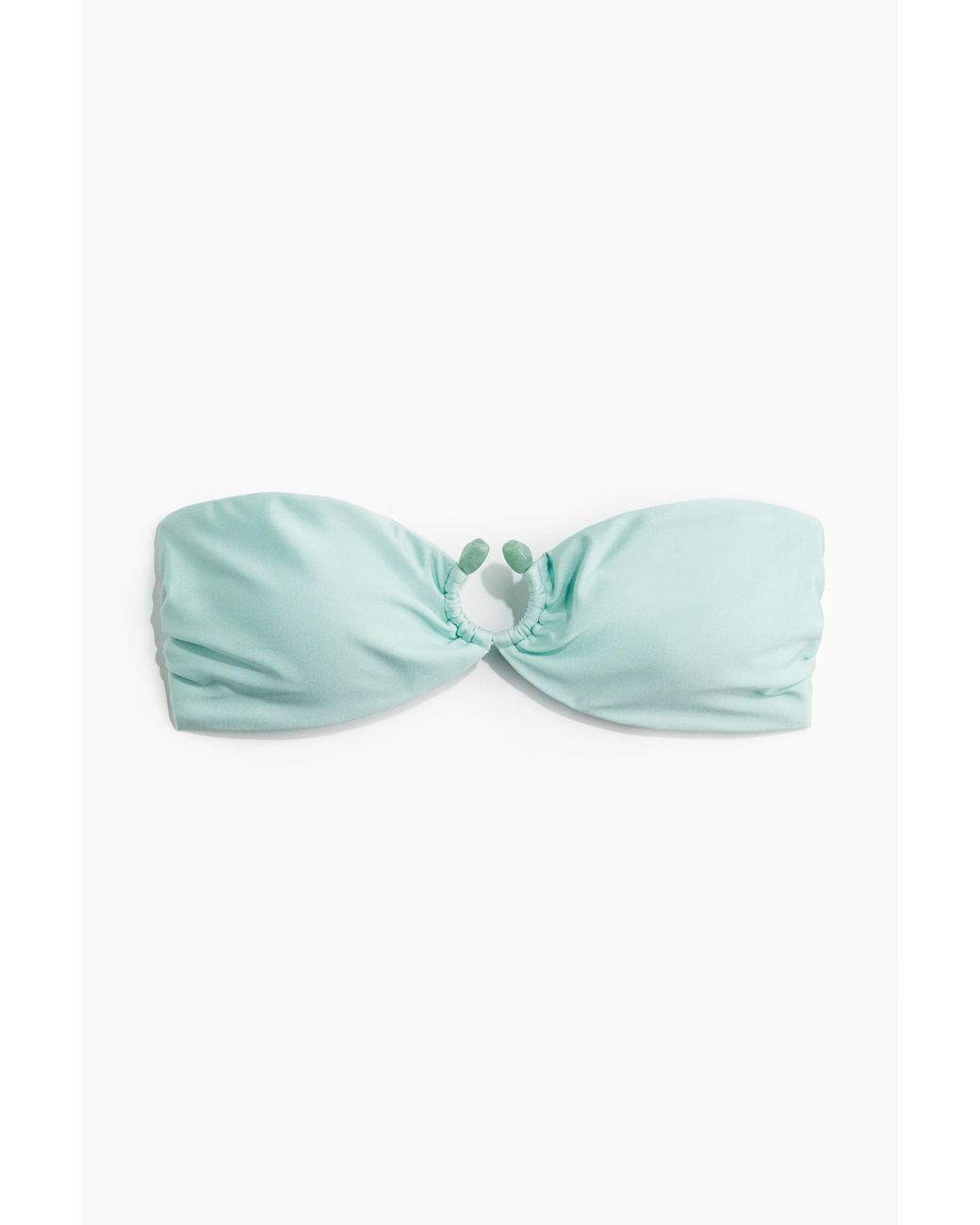 H&M Padded Bandeaubikinitop in het Green