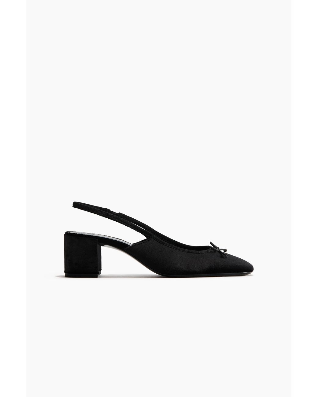 H&M Black Slingpumps mit Blockabsatz