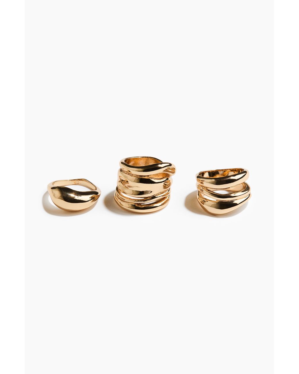 H&M Set Van 3 Ringen in het Multicolor