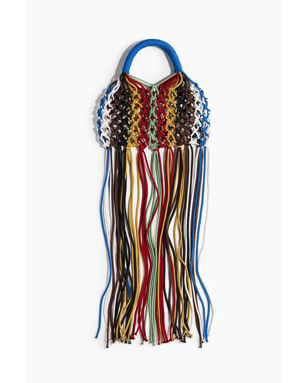 H&M Multicolor Netz-Handtasche mit Fransen