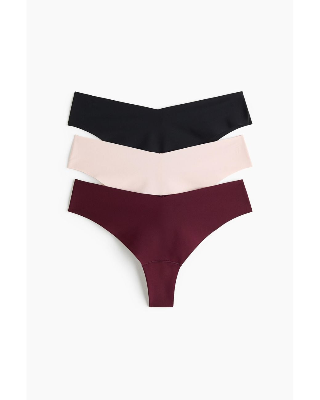 H&M Set Van 3 No-show Slips in het Red