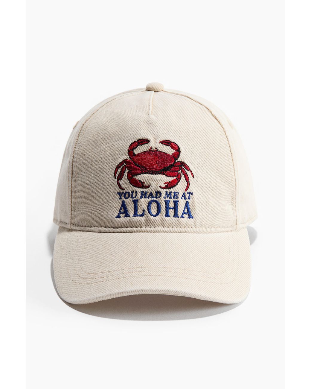 H&M White Cap aus Baumwolltwill