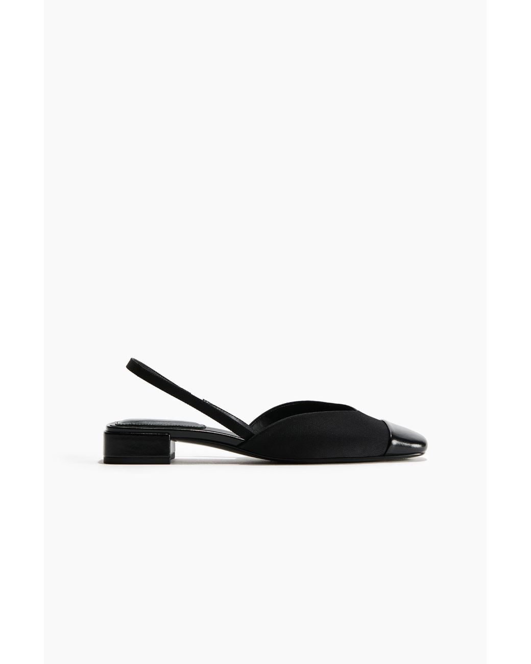 H&M Black Slingpumps mit Blockabsatz