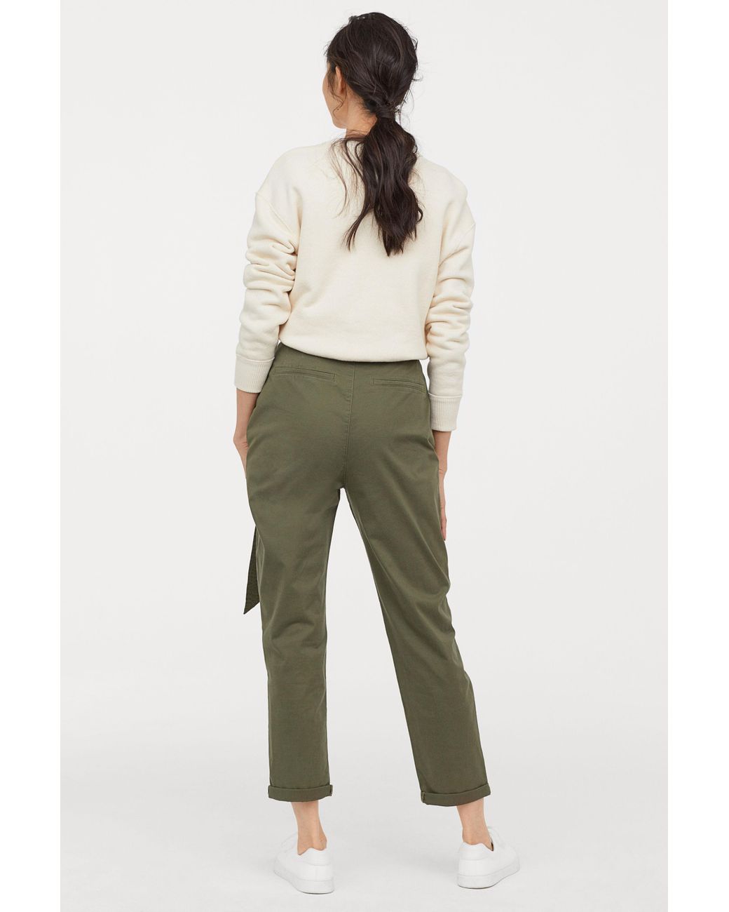 HM Paper Bag Trousers  The Ultimate Guide to Springs Denim Trends Means  Your Skinny Jeans Just Got a Vacation  POPSUGAR Fashion Photo 24