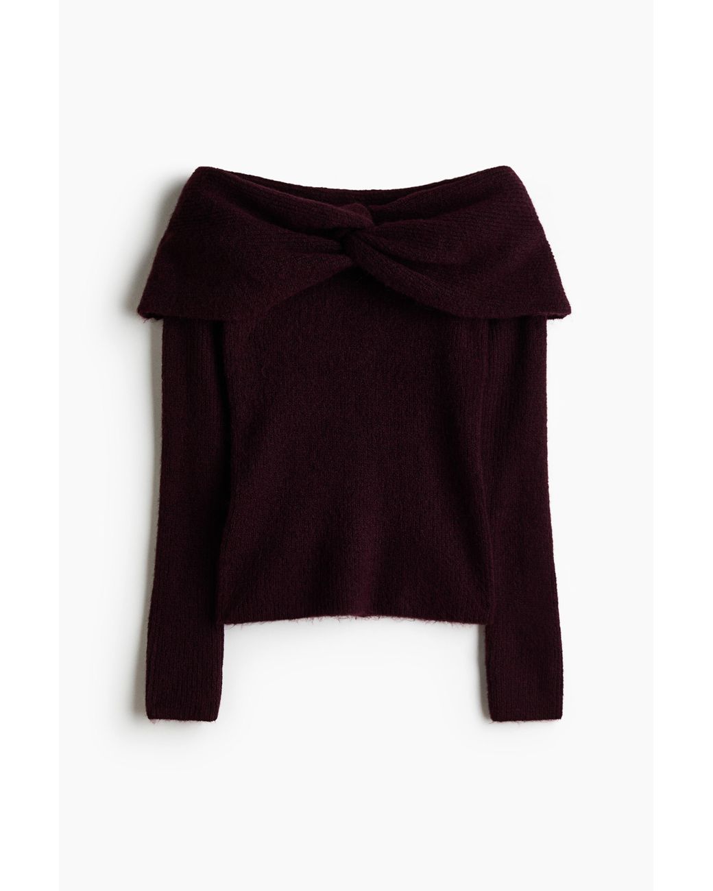H&M Black Schulterfreier Pullover