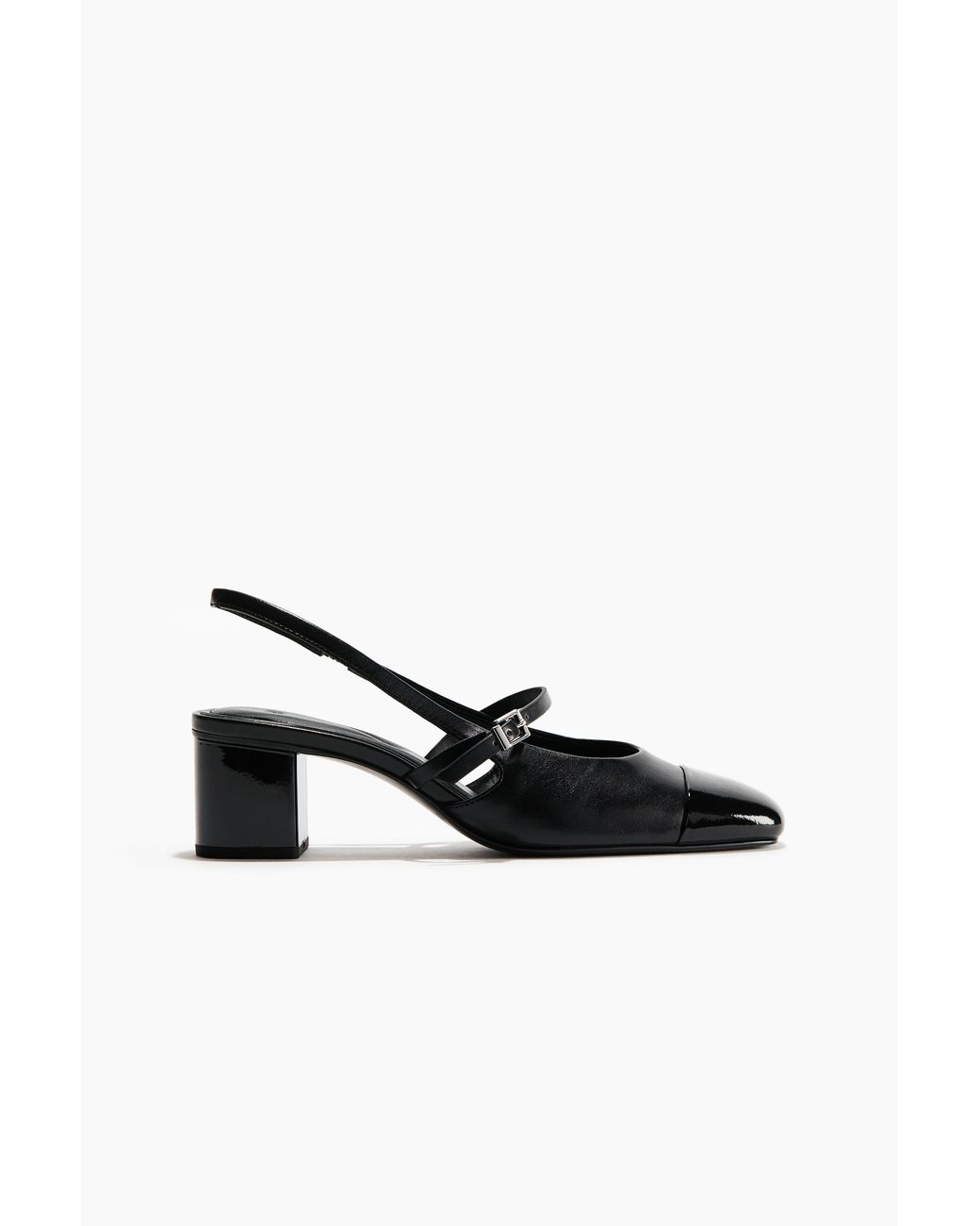 H&M Black Slingpumps mit Blockabsatz