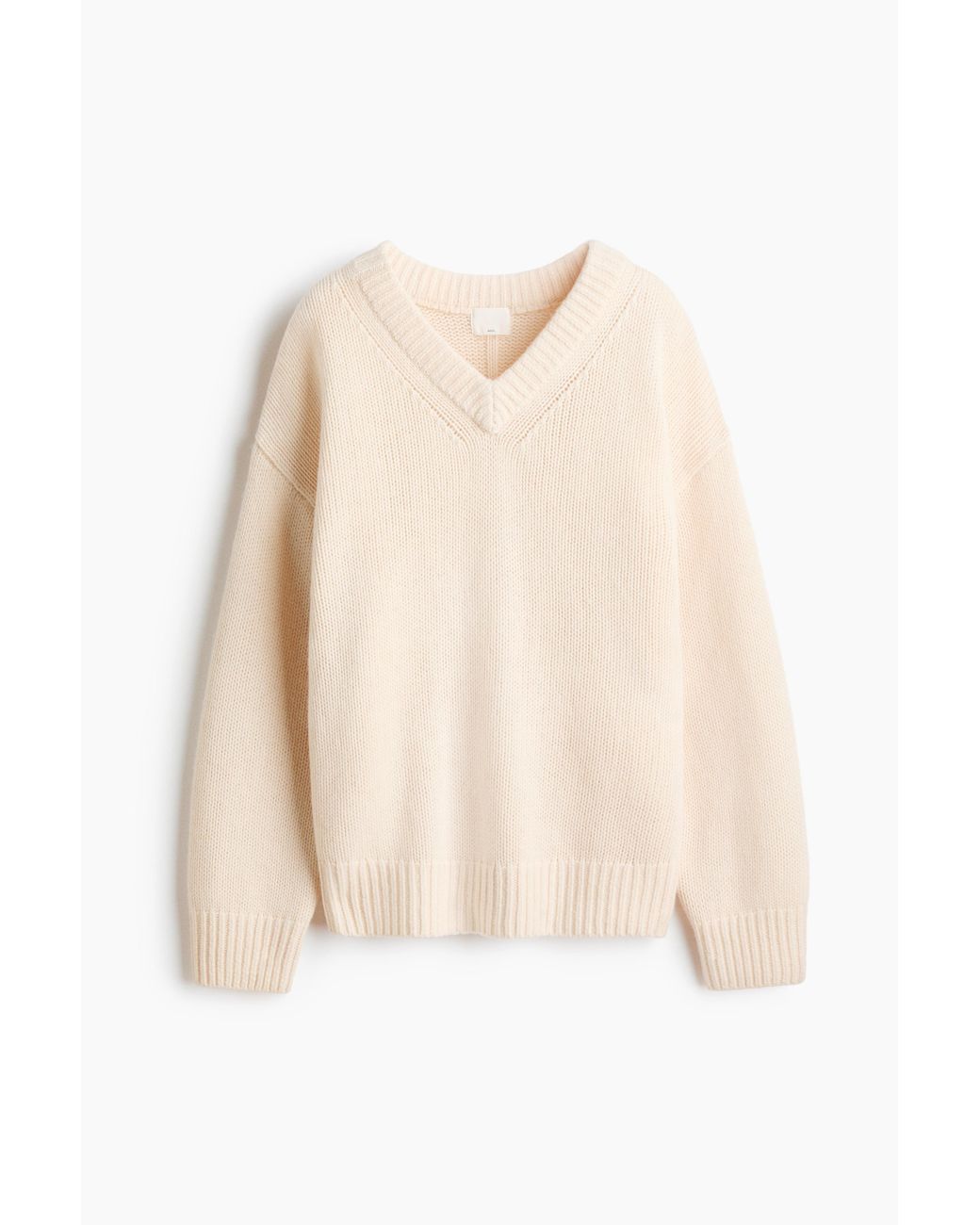 H&M Oversized Wollen Trui in het Natural