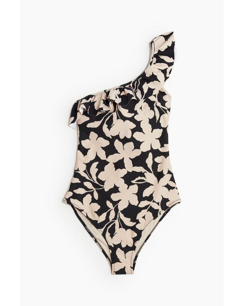 Maillot De Bain Asymetrique Padde H M en coloris Blanc Lyst