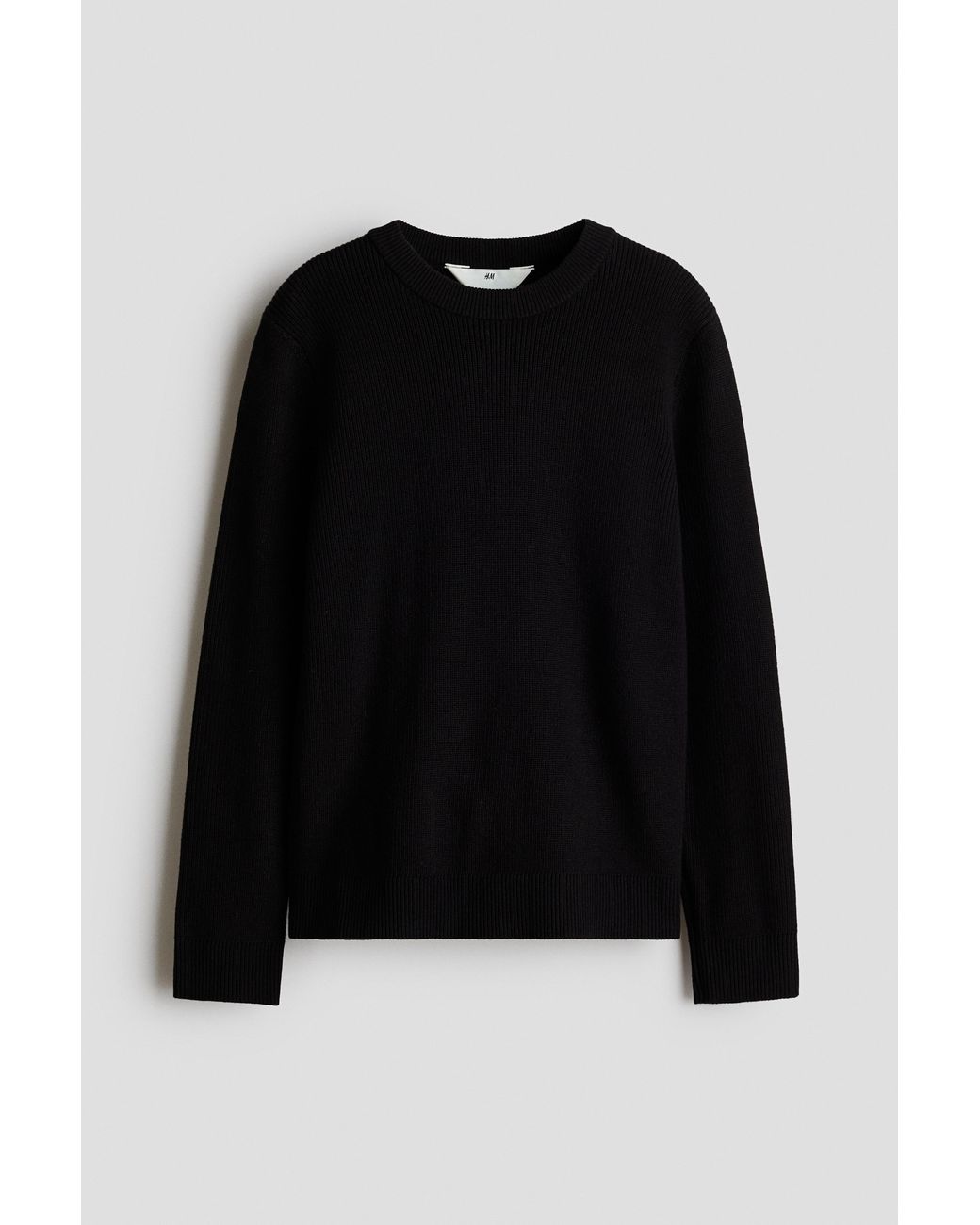 Pull En Maille Côtelée H&M pour homme en coloris Black