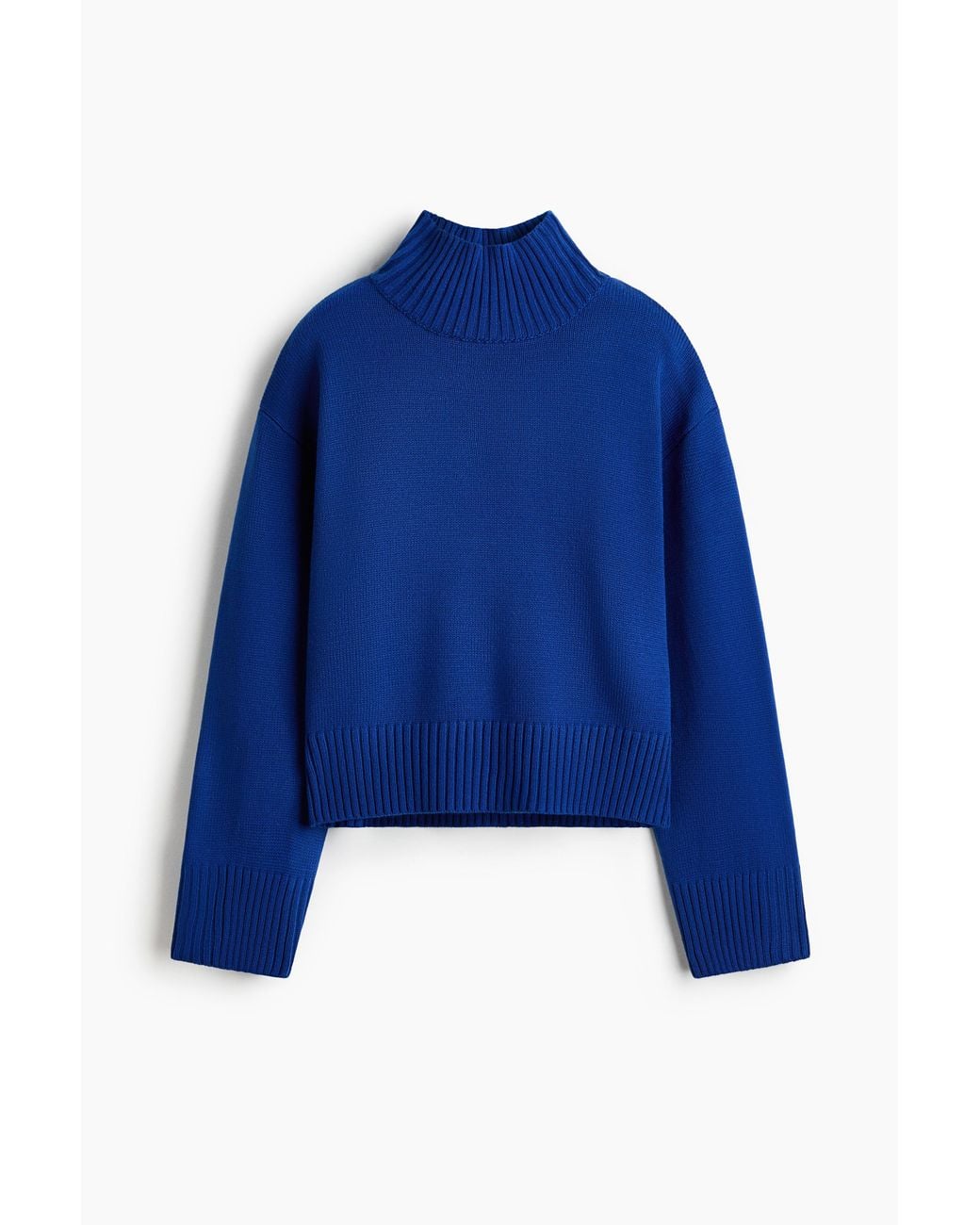 H&M Blue Pullover mit Turtleneck