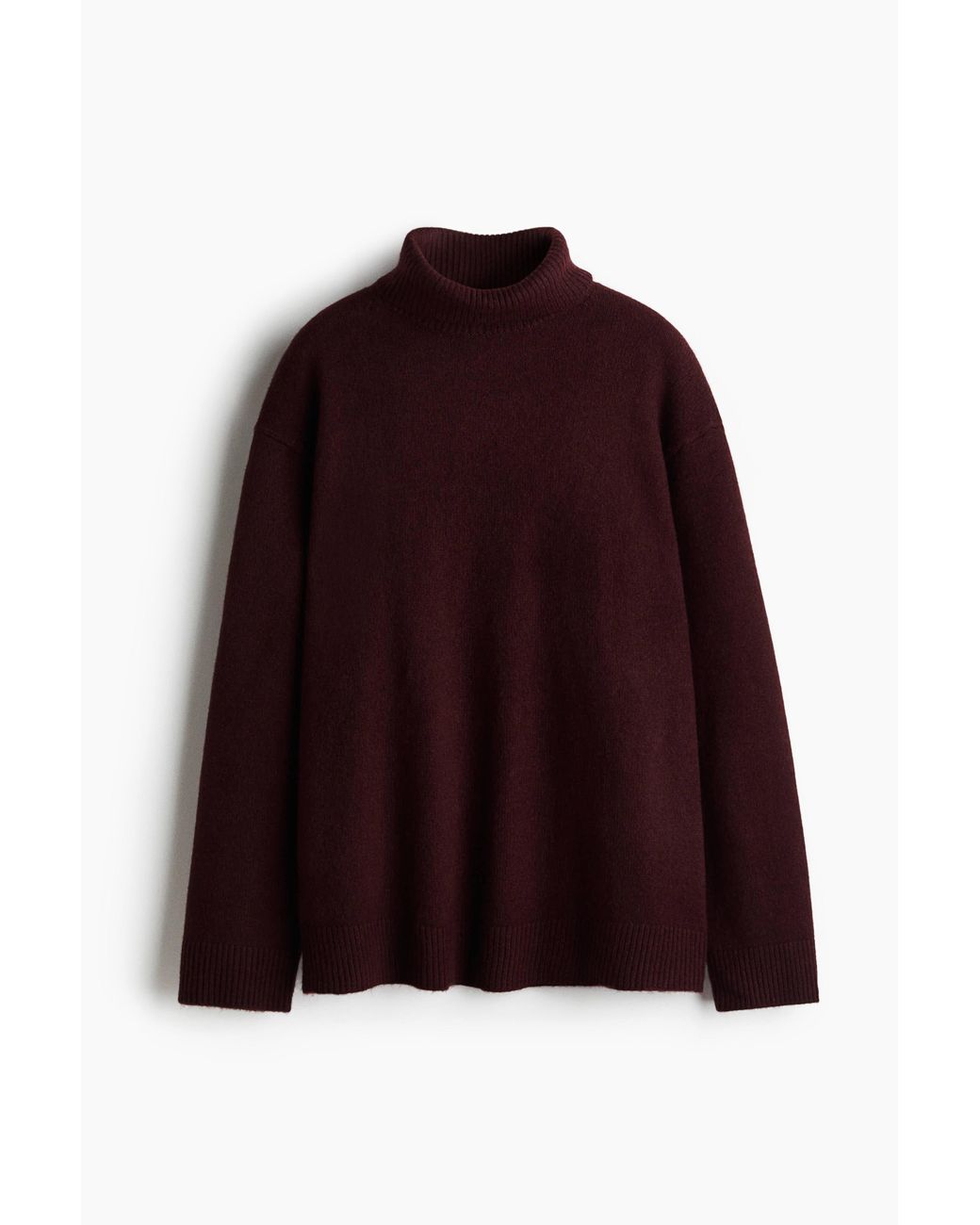 Pull col roulé loose H&M en coloris Red