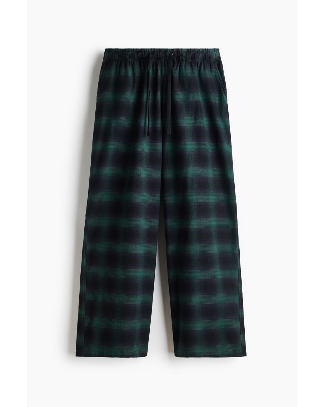 H&M Pyjamabroek Van Katoenen Flanel in het Green voor heren