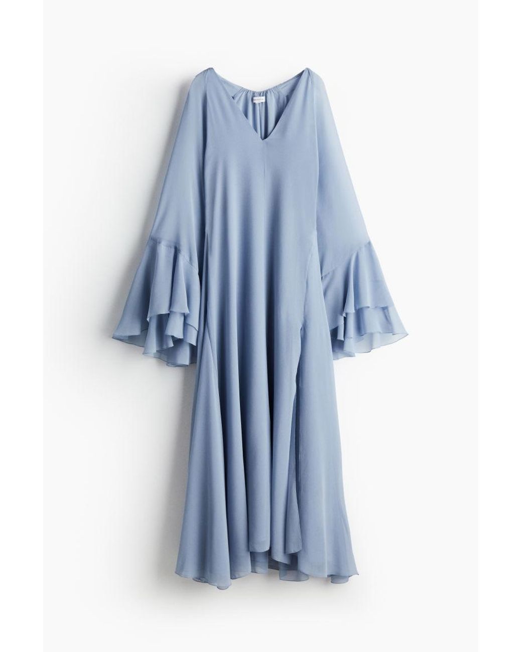 Robe Longue En Mousseline H&M en coloris Bleu Lyst