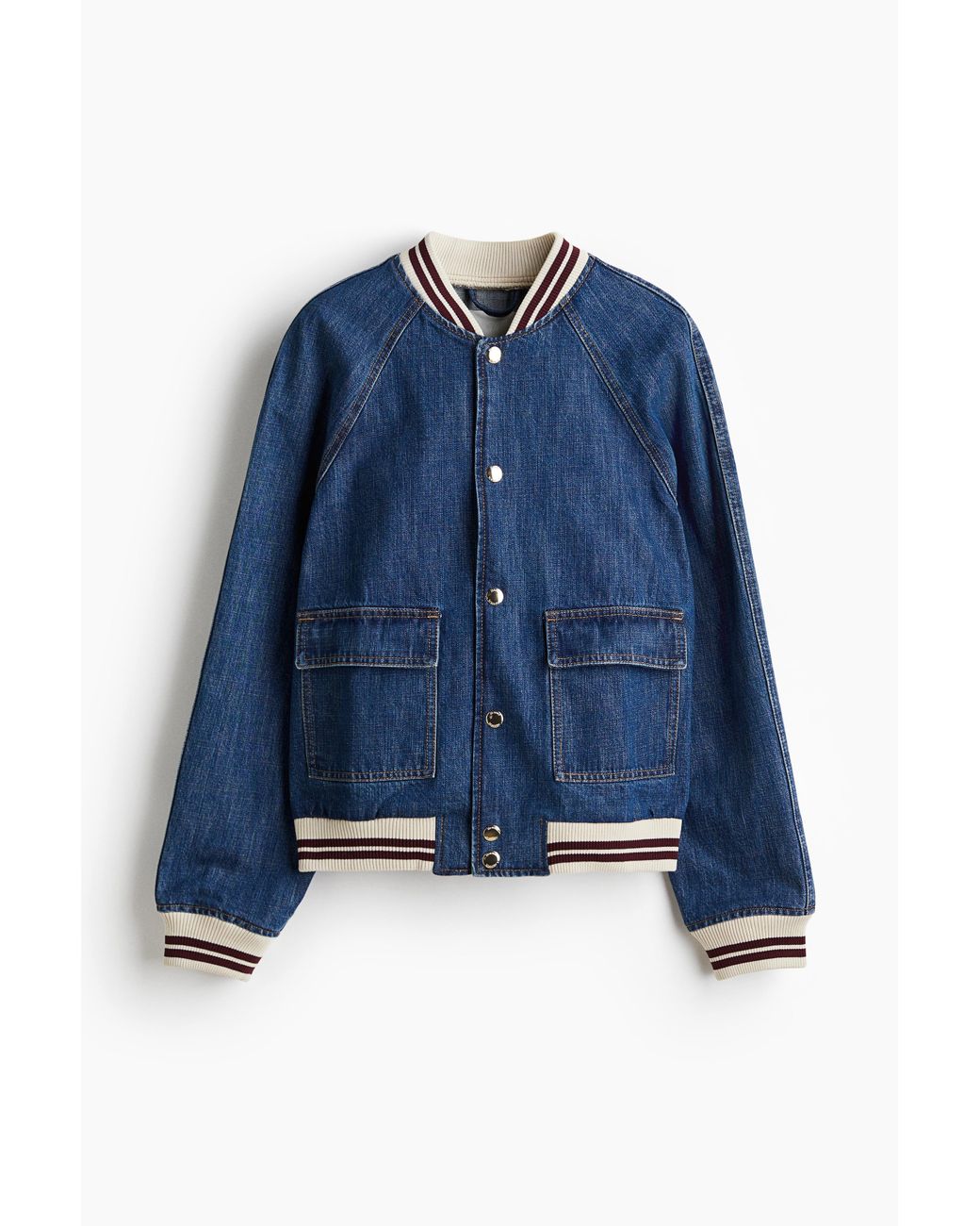 Bomber En Denim H&M en coloris Blue