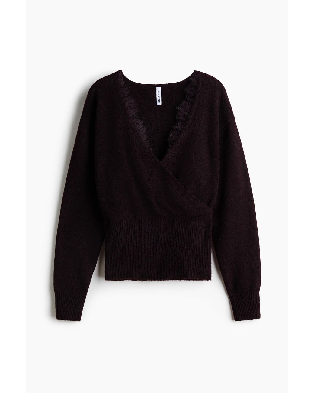 H&M Black Strickpullover mit Spitze